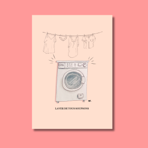 laver illustration idée cadeau décoration original fantaisie création française unique