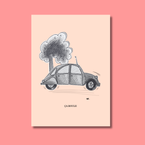 roule illustration idée cadeau décoration original fantaisie création française unique