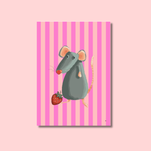 rats vie rétro affiche fantaisie joie offrir illustration idée cadeau décoration original fantaisie création française unique2