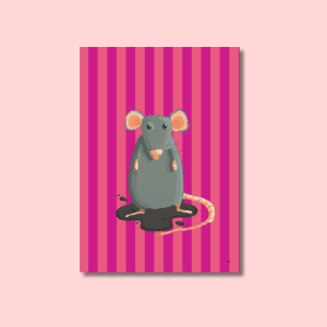 rats vie rétro affiche fantaisie joie offrir illustration idée cadeau décoration original fantaisie création française unique3